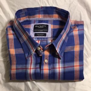 Hackett London -XL-Cotten/Linen/Blend. Button Down
